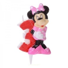 720843 LUMANARE MINNIE MOUSE CIFRA 3 LICENTA DISNEY