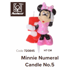 720845 LUMANARE MINNIE MOUSE CIFRA 5 LICENTA DISNEY